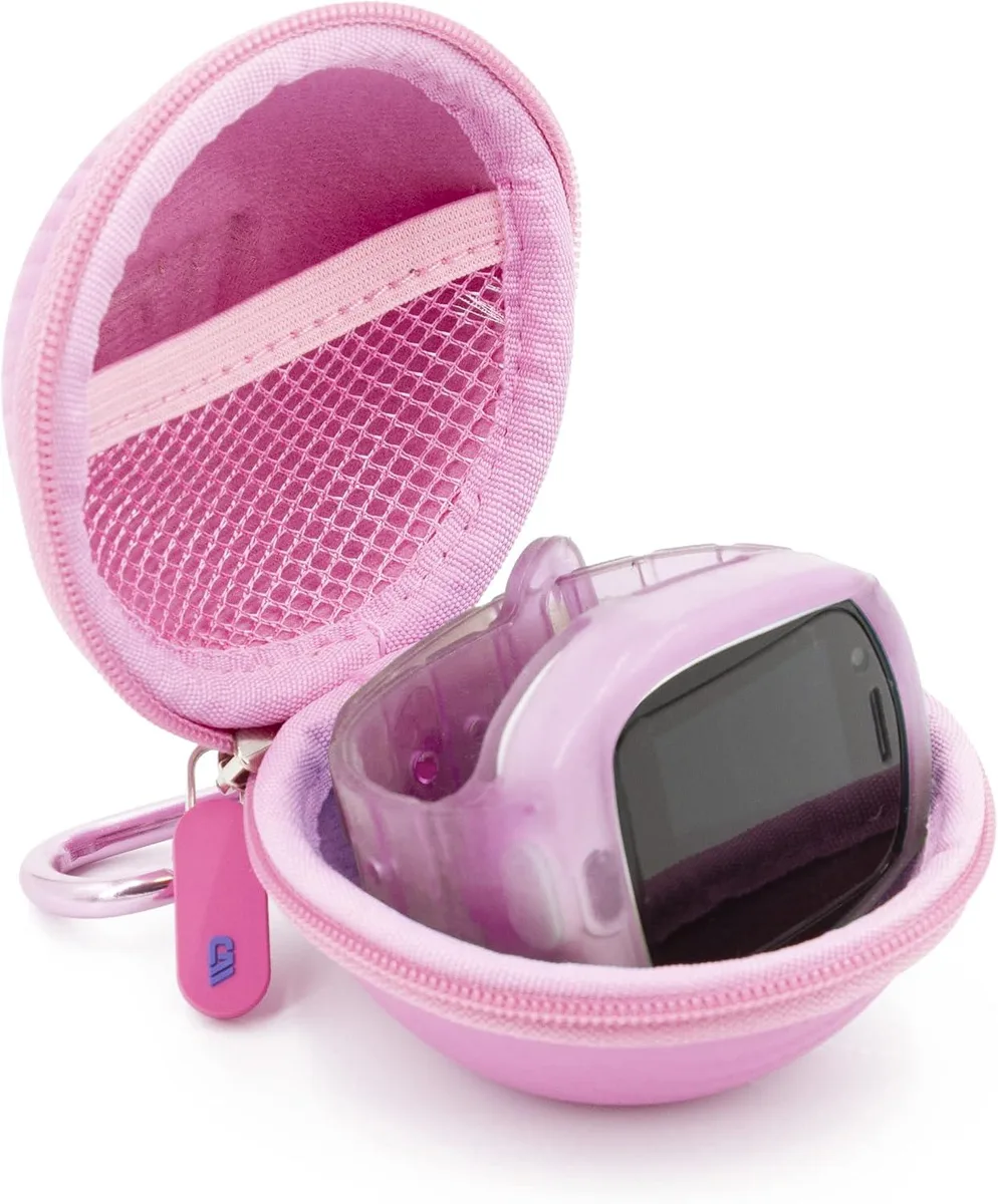 ETEIZU ETEIZU Protective Travel Case with Accessory Pouch and Carabiner Pink — product photo