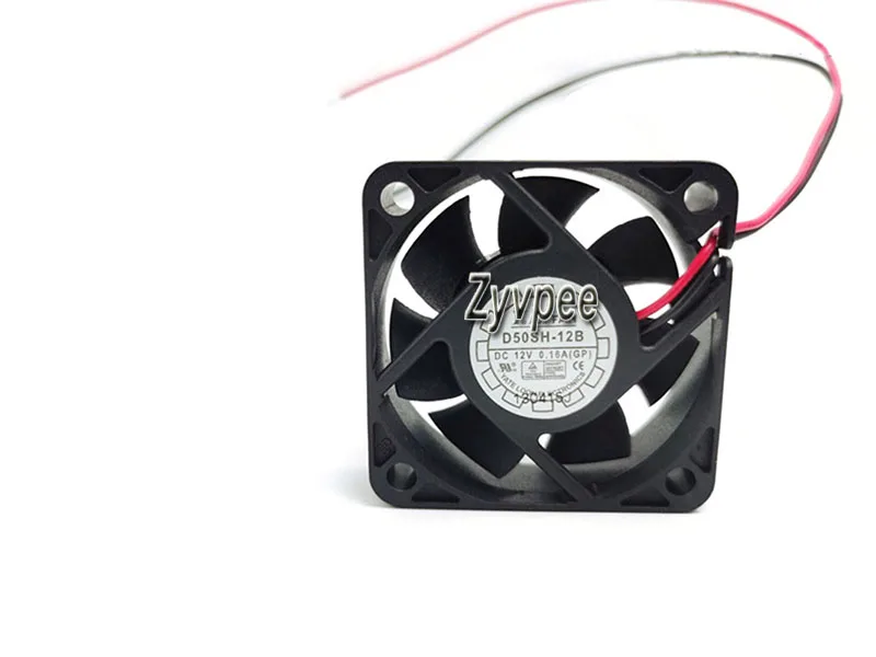 Zyvpee Zyvpee D50SH-12B 50mm 15mm Ball Bearing 2-Wire Case Fan — product photo