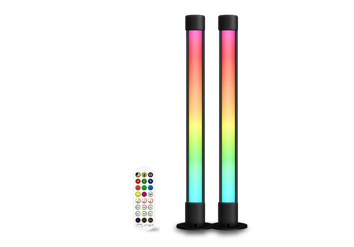 Two white LED light bars with clear prismatic glass, surface-mount design