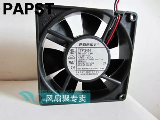 SXDOOL SXDOOL TYP 3414 N 92x92x25 mm 24V 2.4W dual ball server case fan — product photo