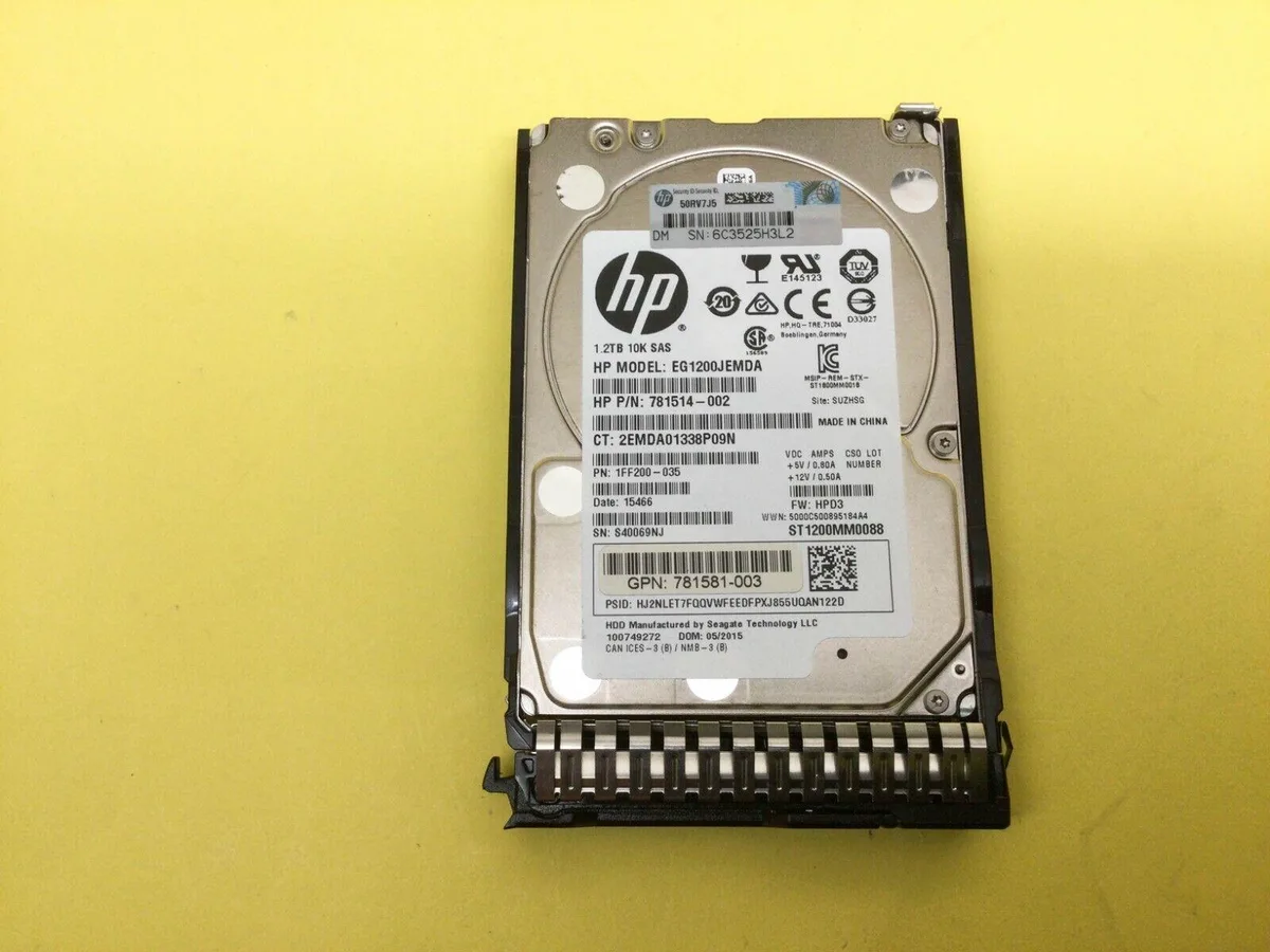HP HP 781578-001 1.2 TB SAS HDD 10000 RPM accessory — product photo