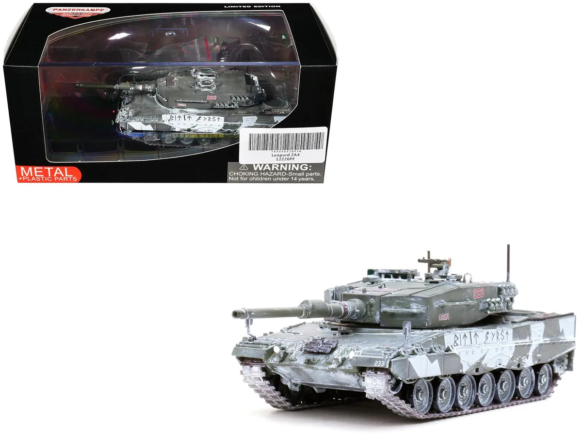 Panzerkampf Panzerkampf Leopard 2A4 Snorkel Winter Camouflage Norwegian Army Armor Premium 1/72 Diecast Model — product photo