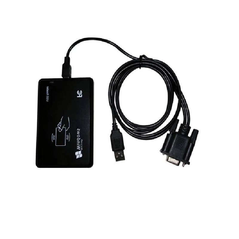 Jedrek R21 RFID reader, rectangular black plastic, RS232 port
