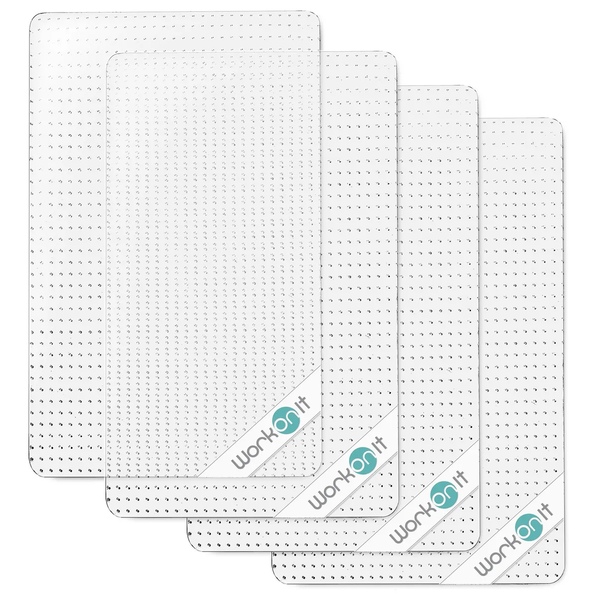 WORKONIT WORKONIT Office Chair Mat 30" x 48" 2.2 mm Clear 4 Pack — product photo