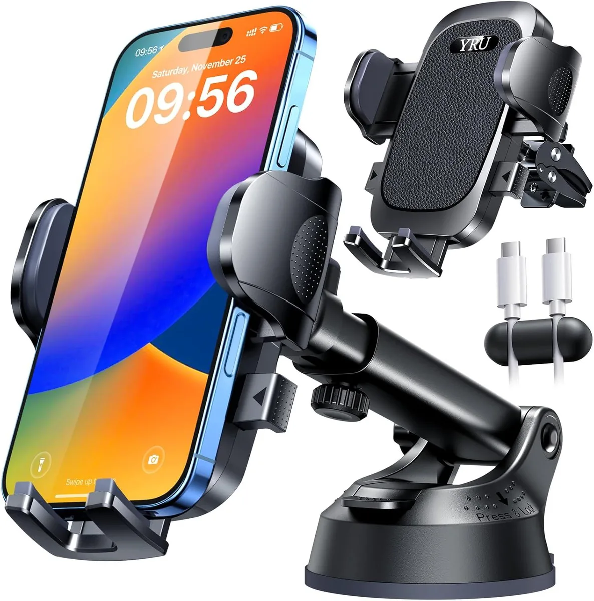 Keyence Keyence YRU Car Phone Mount Dark Black — product photo
