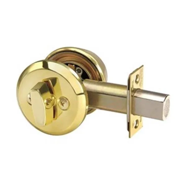 Yale single cylinder deadbolt in bright brass finish