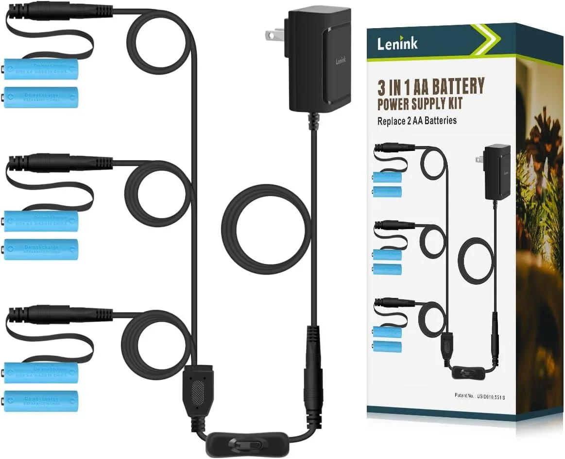 Cheezee Cheezee 1 to 3 AC Power Adapter Kit with On/Off Switch (Black) — product photo