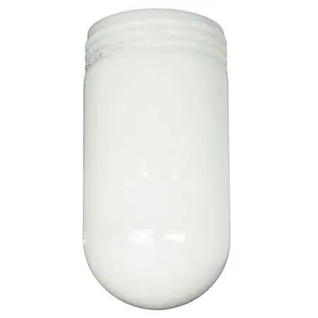 White tempered glass globe light kit, 3.5 by 5.25 inches