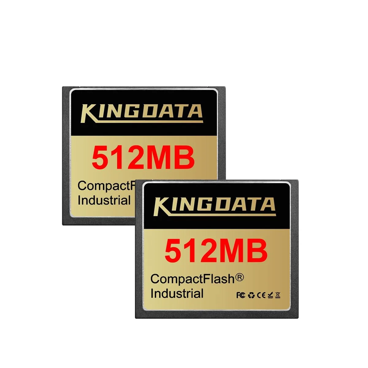KINGDATA KINGDATA Industrial Compact Flash 2pack 512MB FAT16 Type I 2 in 1 accessory — product photo