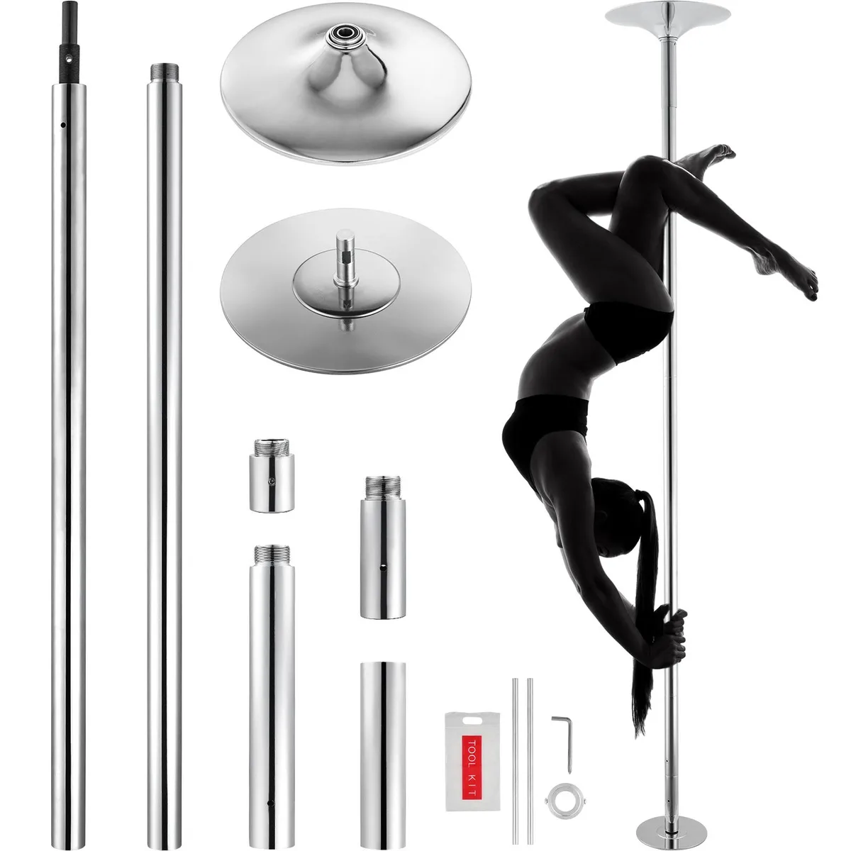 VEVOR VEVOR HM-590 Dancing Pole 45mm 200kg Silver — product photo
