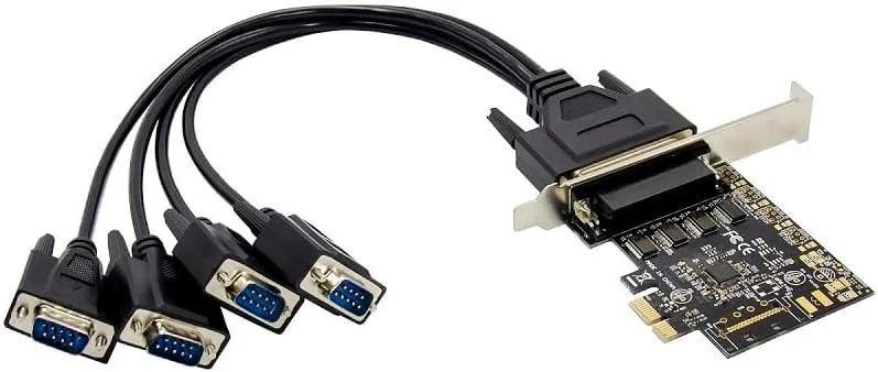 BFKK BFKK 4-Port DB9 Serial PCIe x1 Card 115200bps — product photo