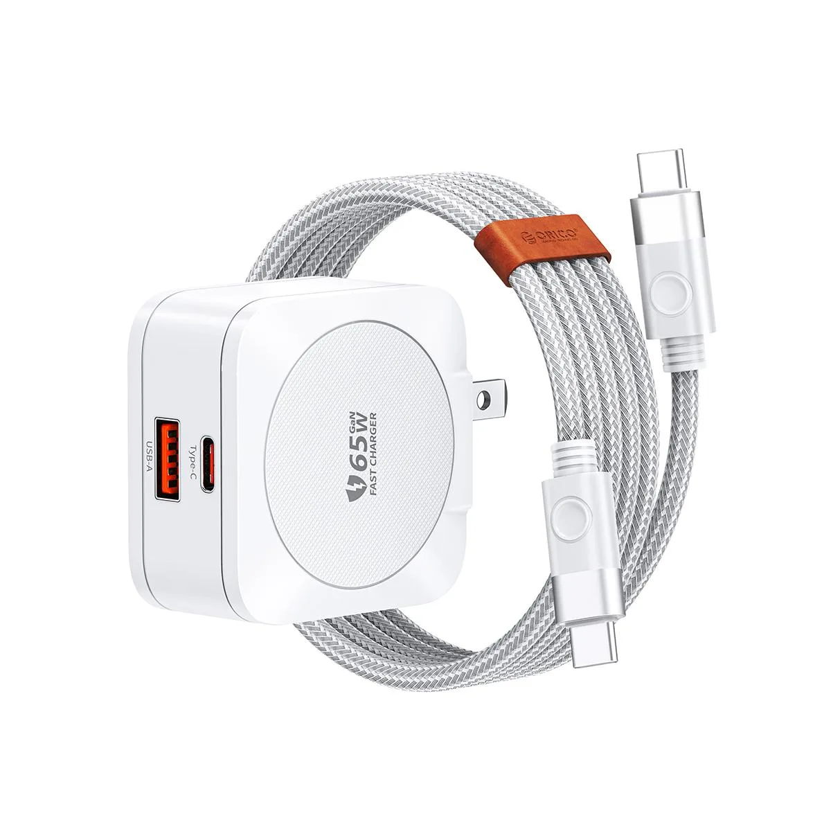 Orico Orico OR65AC 65W GaN charger with USB-C cable — product photo