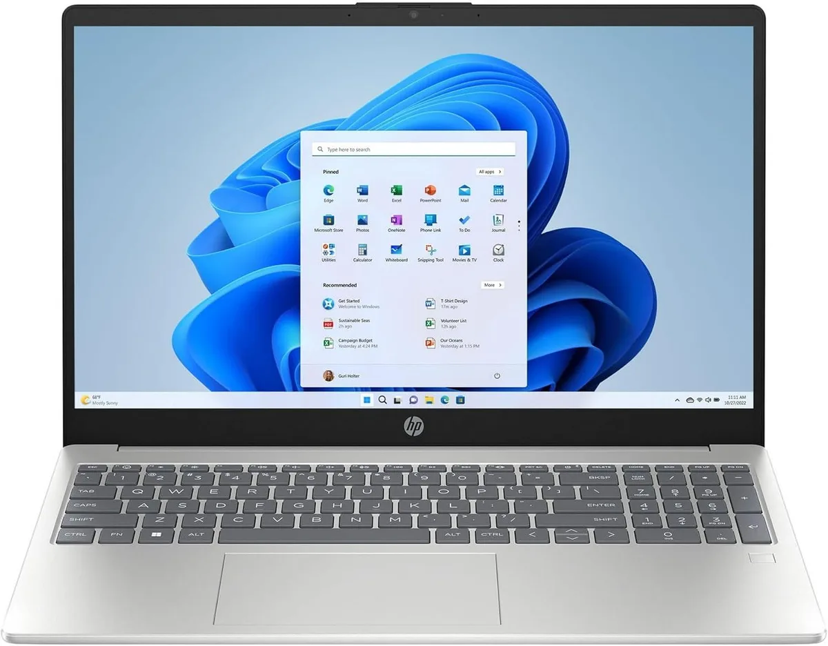 HP HP 15 Laptop i3-N305 8-core 16GB 512GB SSD 15.6" FHD Silver — product photo