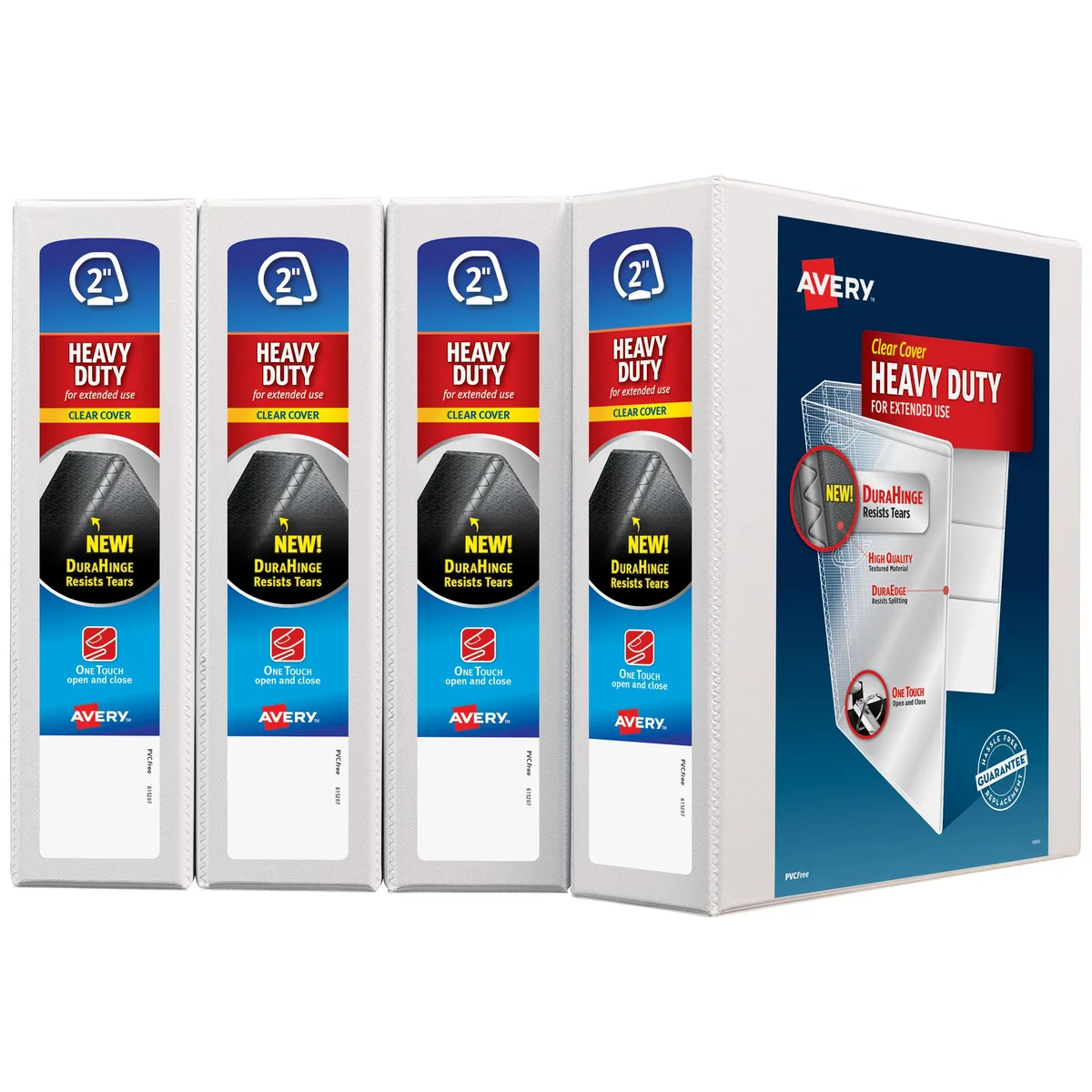 Avery Avery Heavy-Duty View Binder 2 Inch One Touch Slant Rings 4 White 530 Sheets — product photo