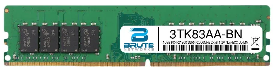 Brute Networks Brute Networks 16GB DDR4-2666 2Rx8 1.2V Non-ECC UDIMM — product photo