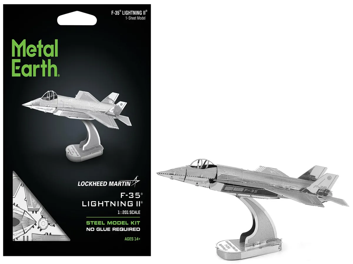 Metal Earth Metal Earth Lockheed Martin F-35 Lightning II Moderate Difficulty hobby collectible — product photo