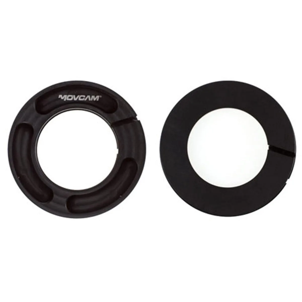 Aluminium step-down ring with split clamp design, matte black finish