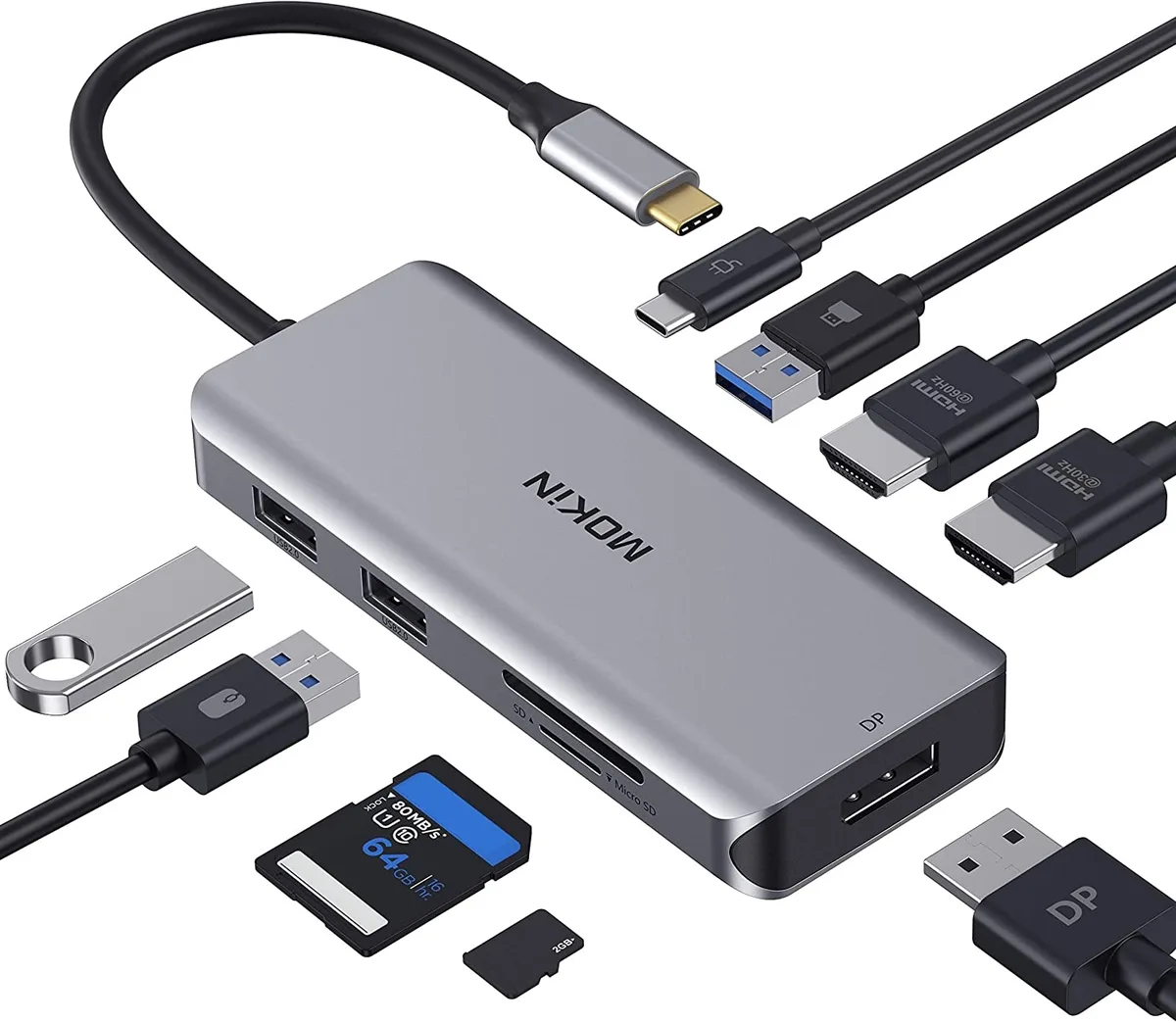 NShi NShi 9-in-1 USB-C Docking Station Triple Display — product photo