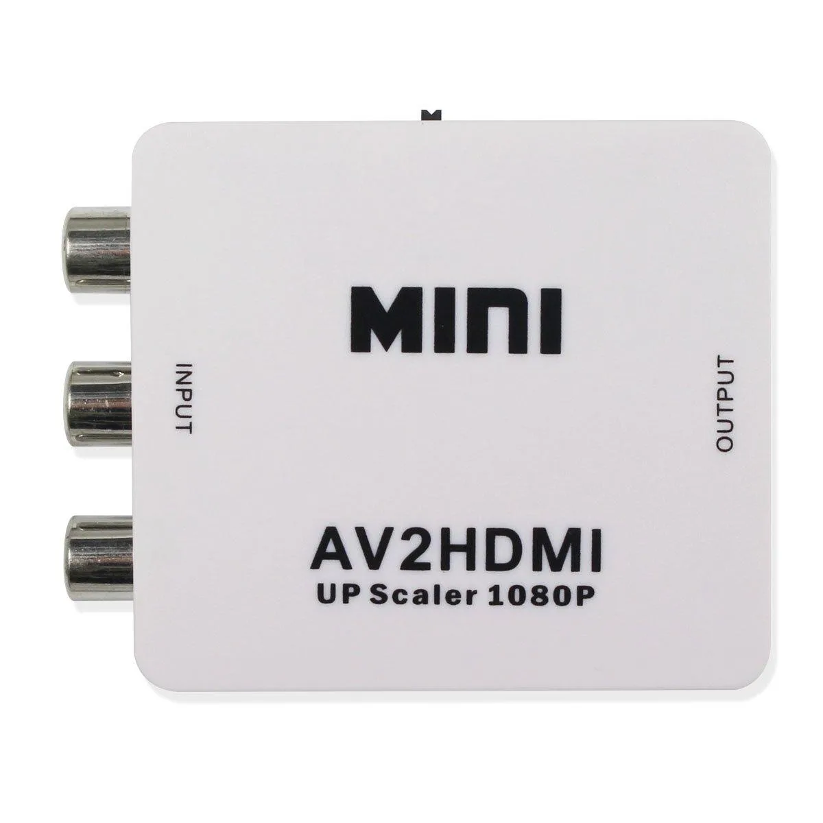 Small black box with red white yellow ports and HDMI