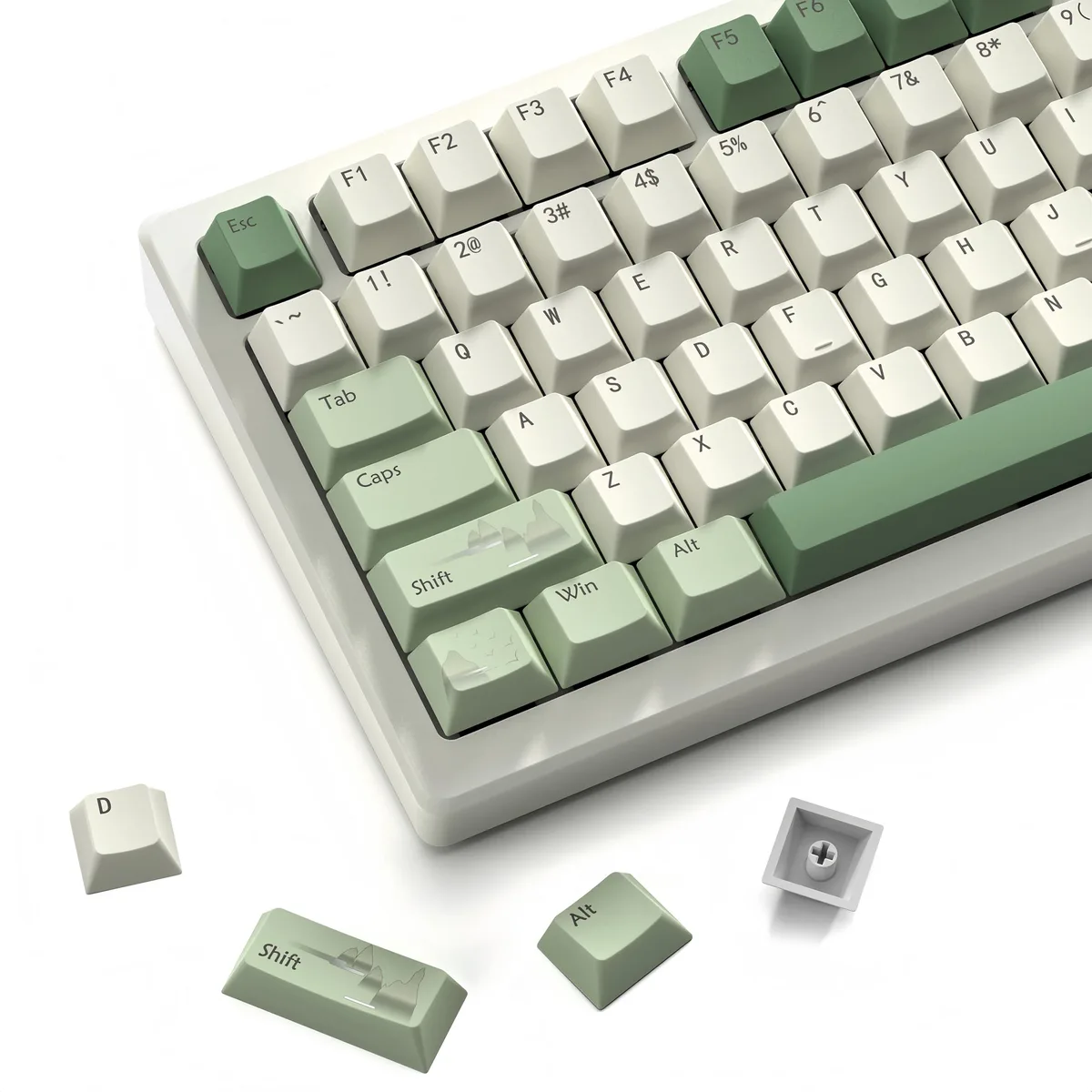 Womier Womier Spring Tea Keycap Set 134 Keys Cherry Profile PBT Dye-Sub — product photo