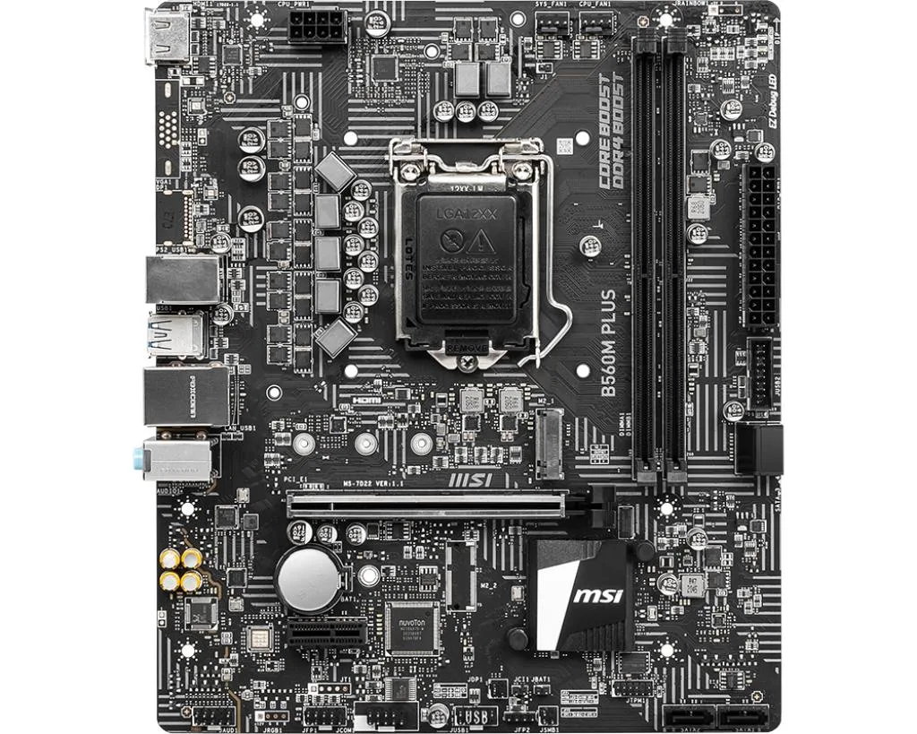 MSI MSI B560M PLUS Intel motherboard LGA 1200 DDR4 64GB Micro ATX — product photo