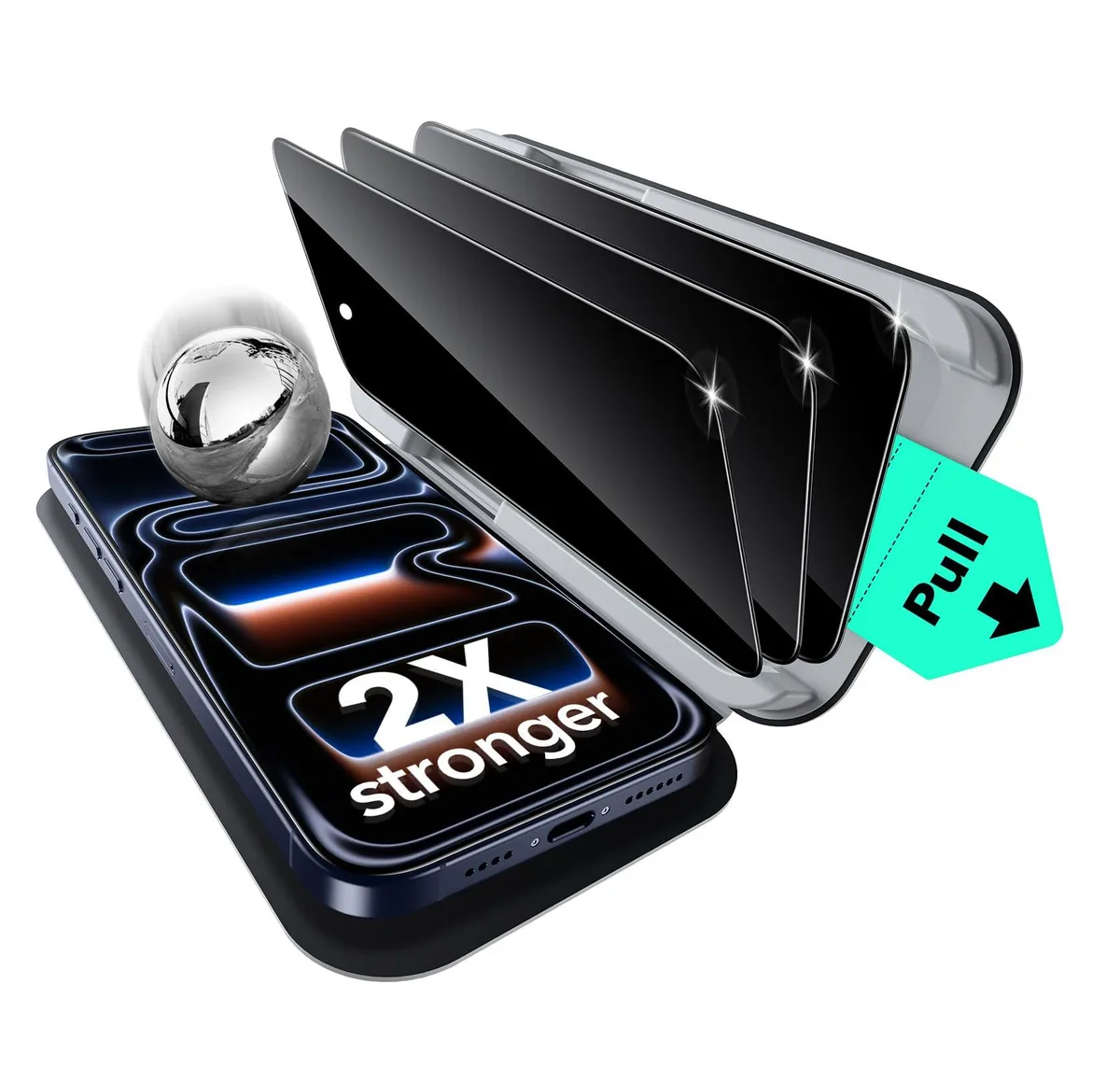  ESR Privacy Screen Protector 3 Pack iPhone 17 Pro Max 6.7 inch Classic — product photo