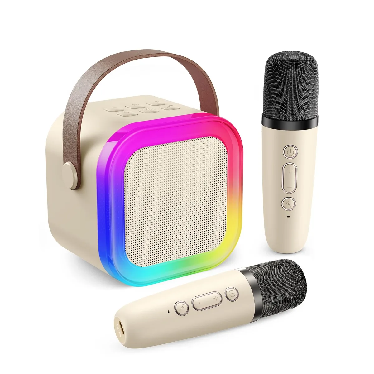  Fede K12 Karaoke System Beige 2 Mics 1.15 lb — product photo