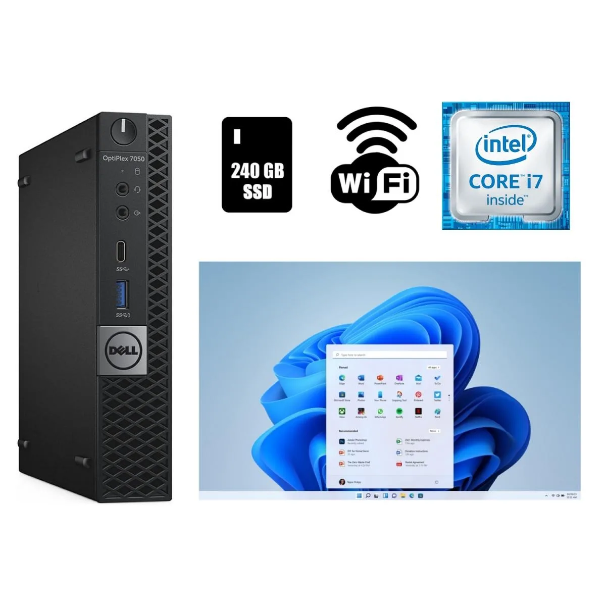 DELL DELL OptiPlex 7050 Micro i7-7700T 16GB DDR4 240GB SSD — product photo