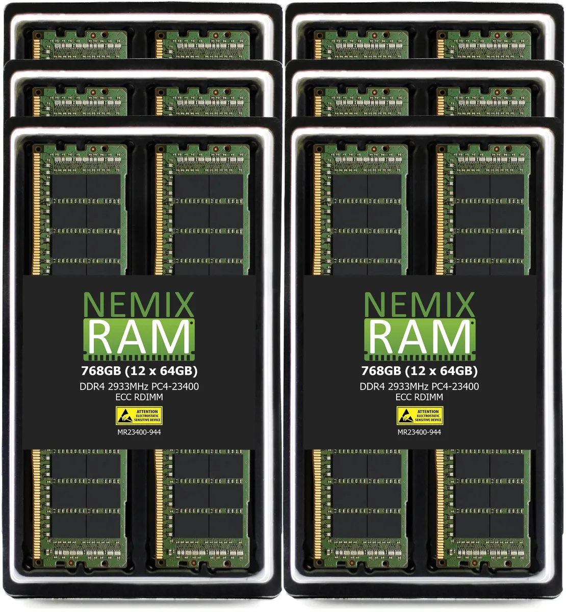 NEMIX RAM NEMIX RAM 768GB (12x64GB) DDR4 2933MHz CL21 4Rx4 ECC RDIMM Dell 7920 memory upgrade — product photo
