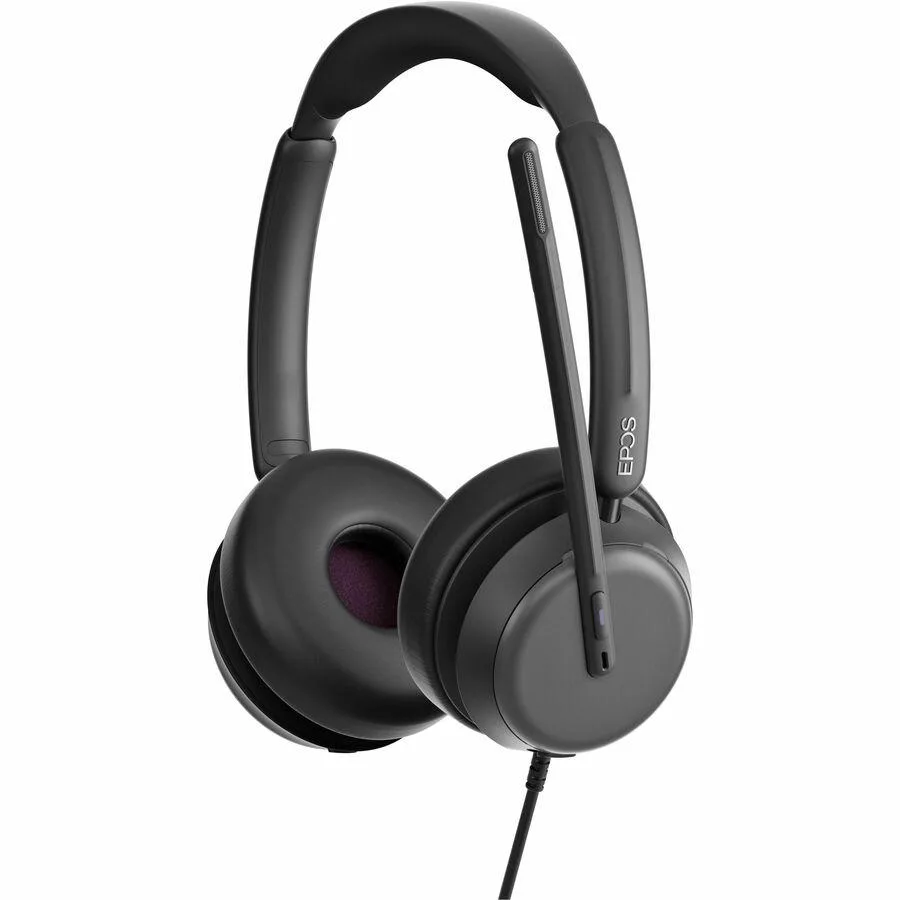 EPOS IMPACT 860T ANC headset with USB-C to USB-A adapter