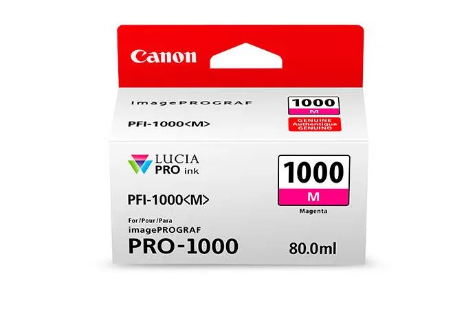 Canon Canon 0548C002 PFI-1000 Lucia Pro Magenta Ink Cartridge 80ml — product photo