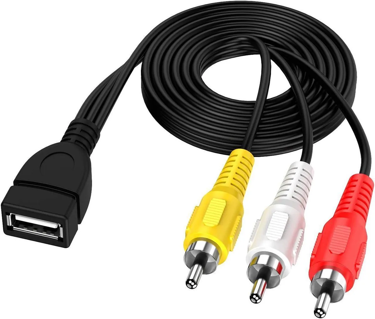 Vszerda Vszerda USB 2.0 female to 3 RCA male AV cable 1.5 m — product photo