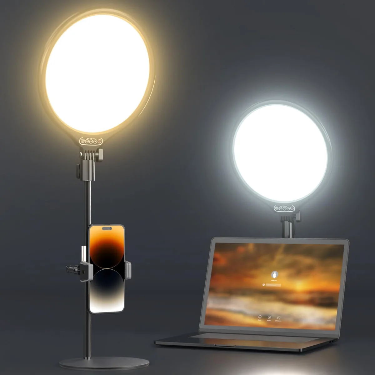  Neewer TBC001 10.5in Full-Screen LED Light with Telescopic Rod — product photo