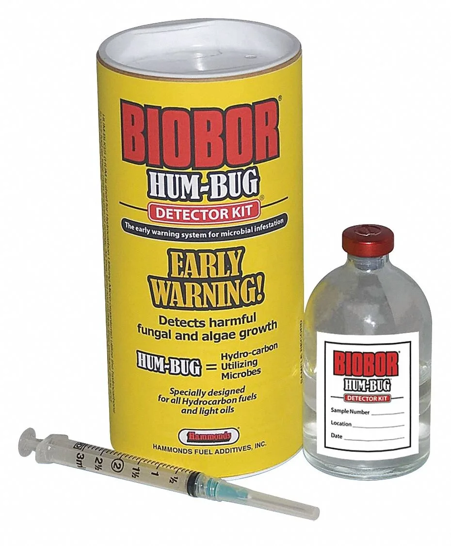 Clear liquid fuel test kit in a 2 lb bottle