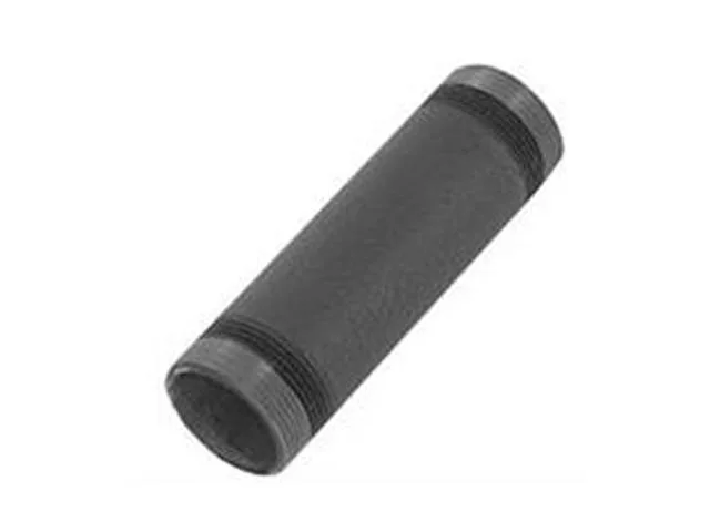 Black aluminum projector extension column, three inches long, threaded both ends