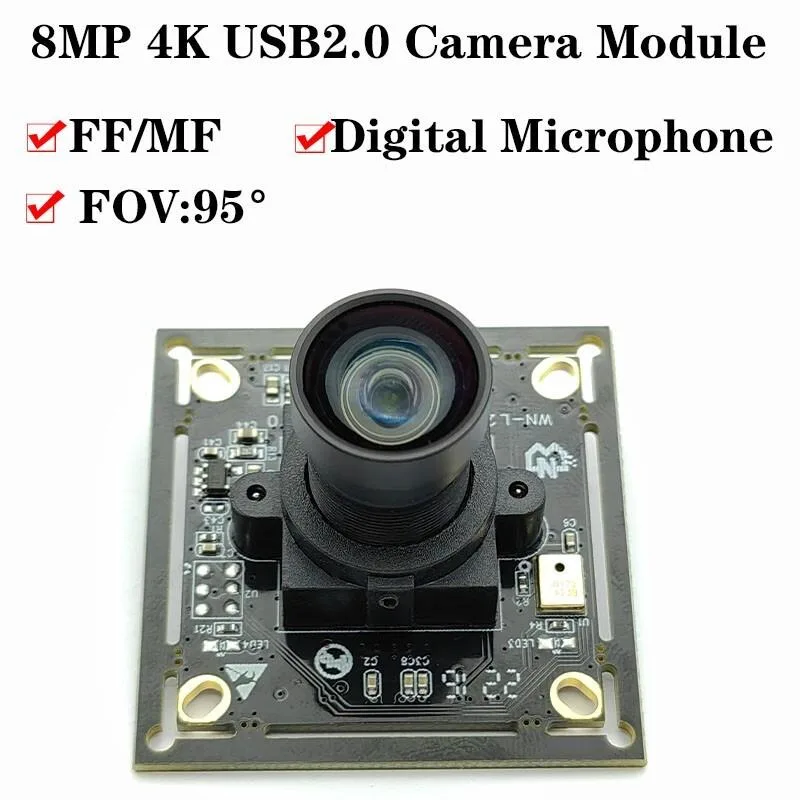 Weinandianzi Weinandianzi WN-L2104.K215L 4K 8MP USB2.0 Camera Module with Microphone — product photo