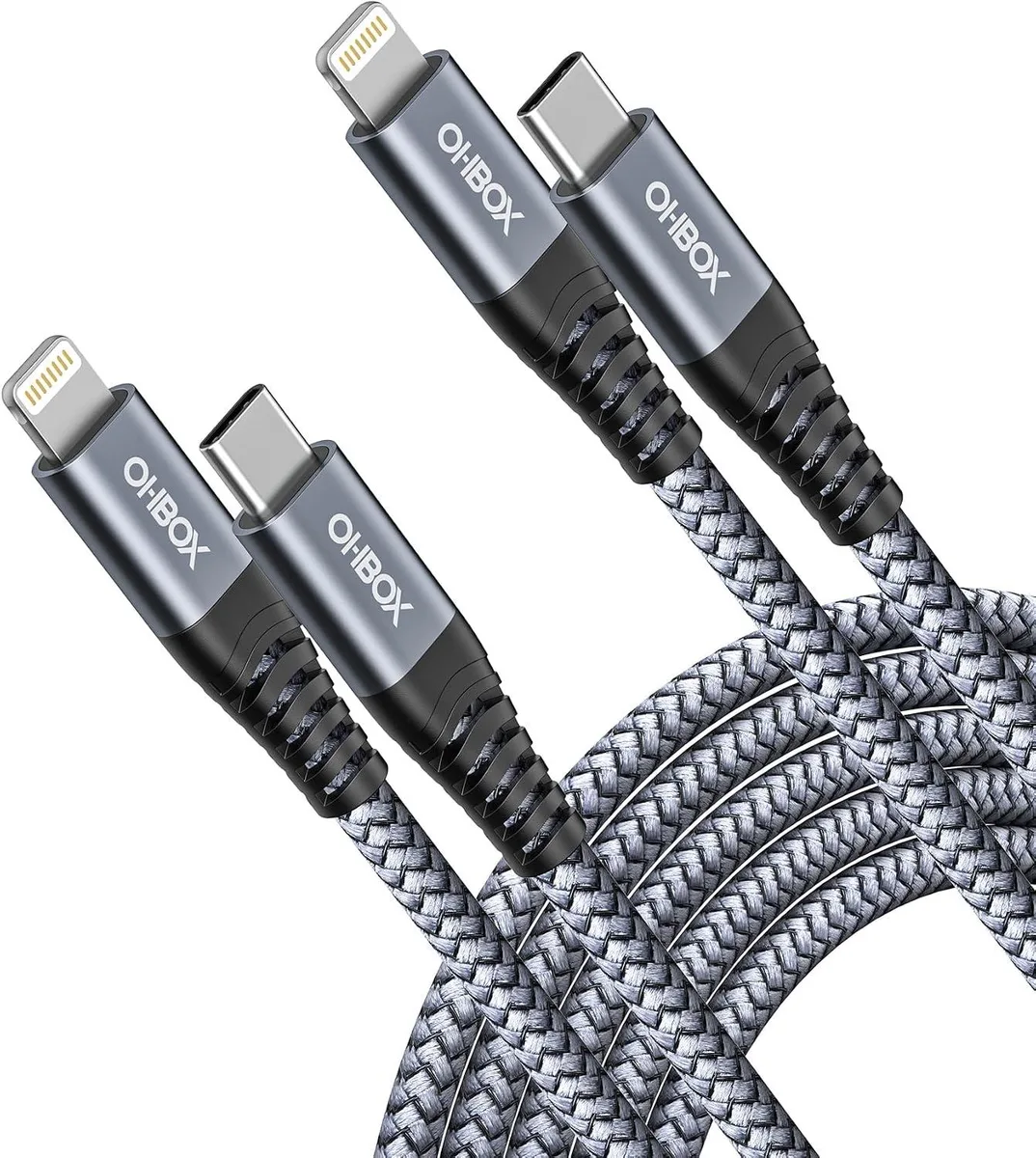 Chopmate Chopmate USB C to Lightning Cable 10FT 2Pack MFi Certified — product photo