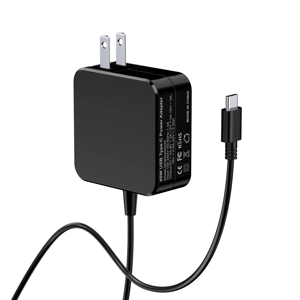  VUOHOEG 45W USB-C Charger 6.5ft Cable Black — product photo