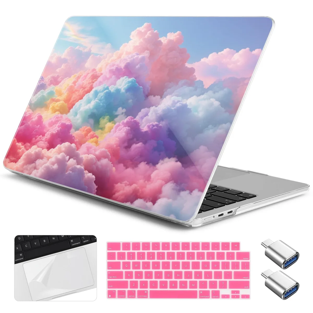 Avantalk Avantalk 2 in 1 Accessory for MacBook Air 13.6 inch 2022-2025 Cotton Candy Clouds — product photo