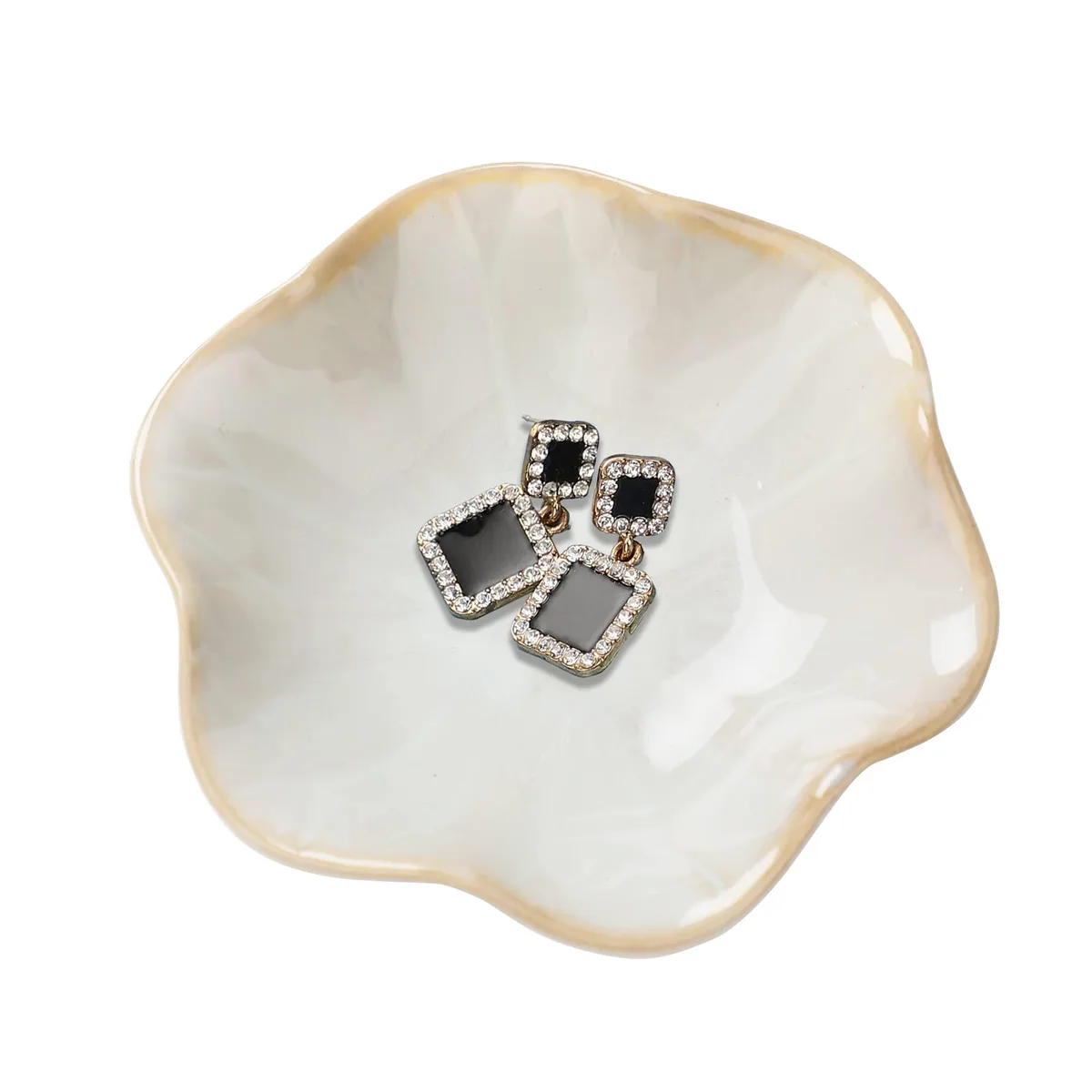  Avery YS-319 ceramic leaf jewelry dish .2 lb blue — product photo