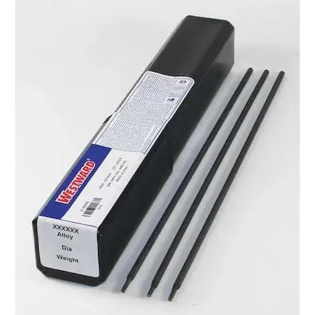 Cardboard box containing 5 lb of 14 inch cast iron stick electrodes