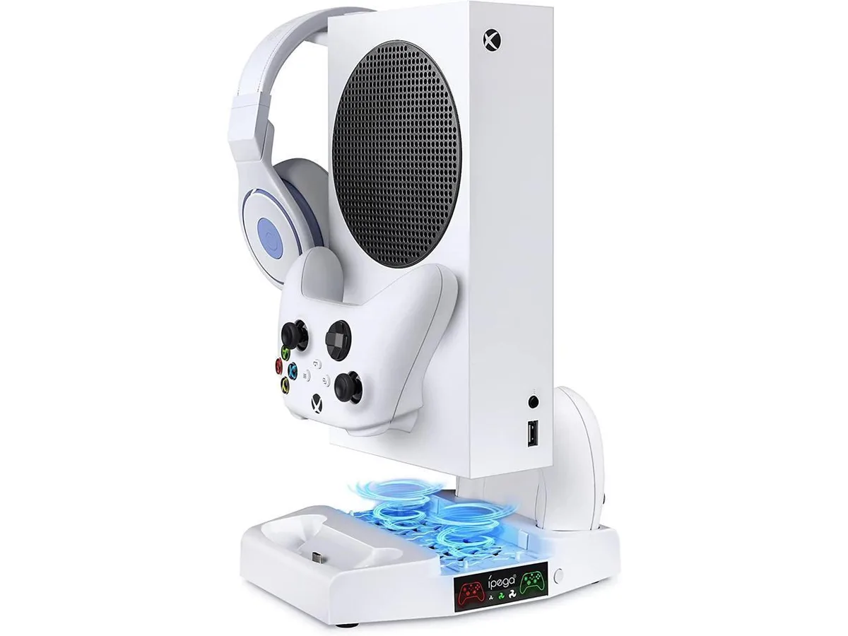 BONAEVER BONAEVER Vertical Stand Cooling Fan Xbox Series S Charger Headset Holder — product photo