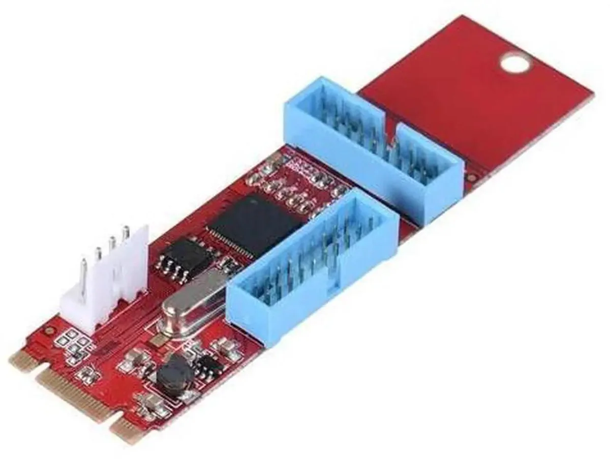 SMUGDESK SMUGDESK 2Port M.2 B+M Key to USB 3.0 1920Pin Adapter with 4Pin Power — product photo