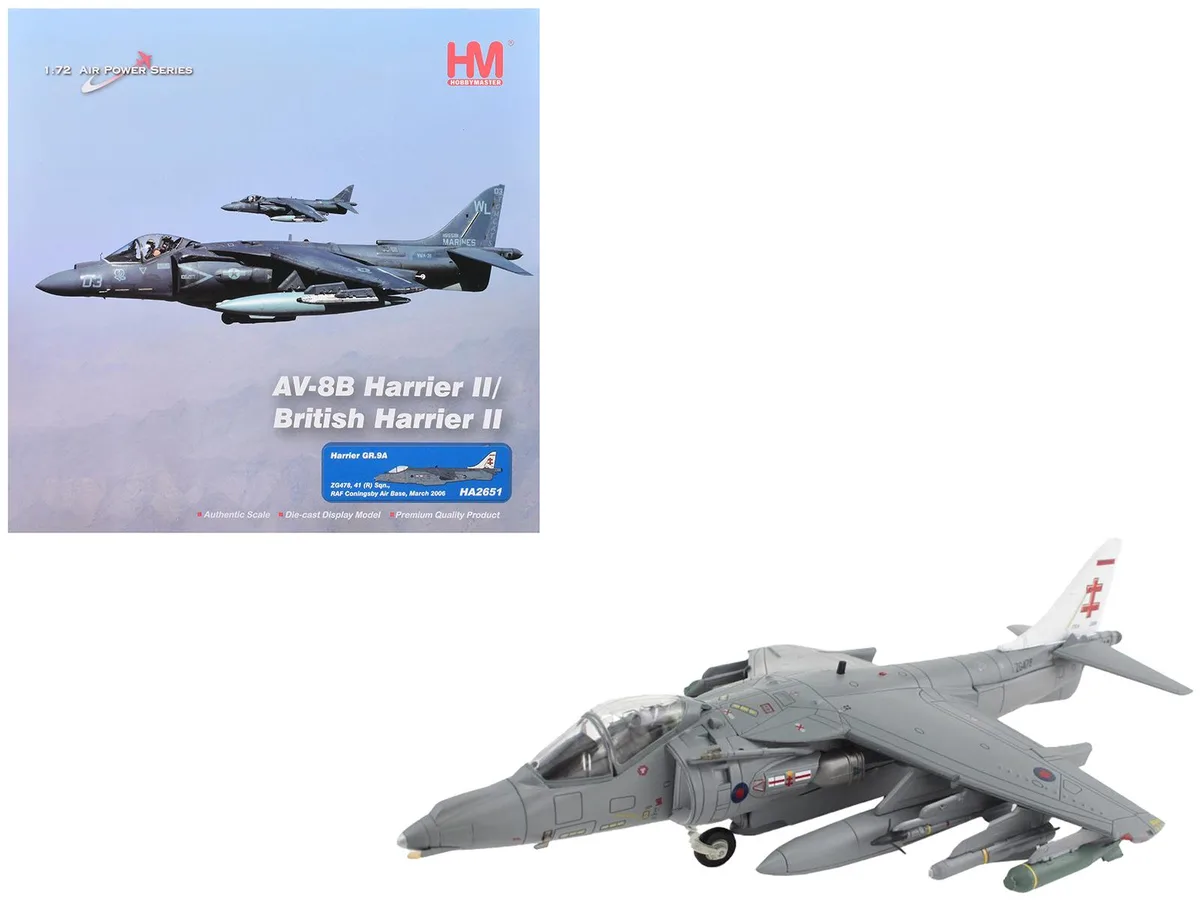 Hobby Master Hobby Master AV-8B Harrier II GR.9A RAF 1/72 Diecast Model — product photo