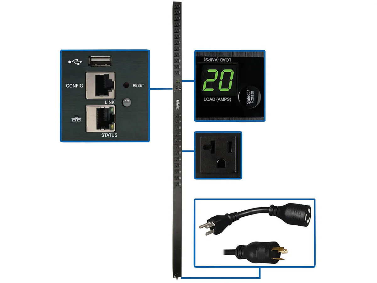 Tripp Lite Tripp Lite PDUMV20NETLX PDU Switched 1.9kW 120V 24 5-15/20R 20A 0U — product photo