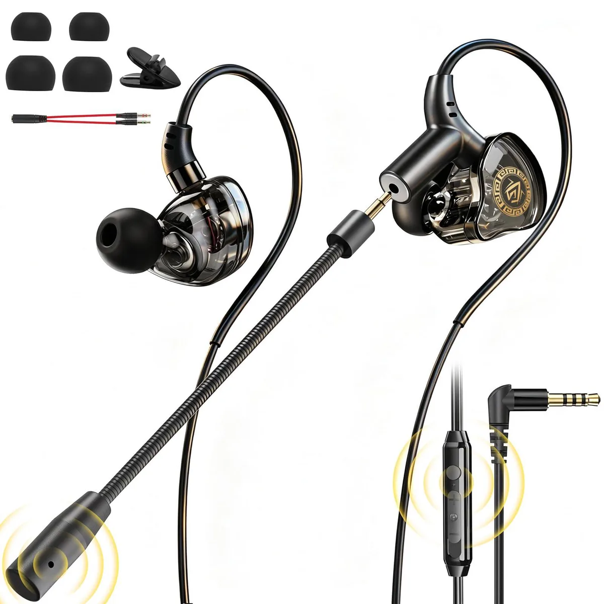 BeFree Gaming Earphone MS098B-BF-123 3.5mm In-Ear Black — product photo