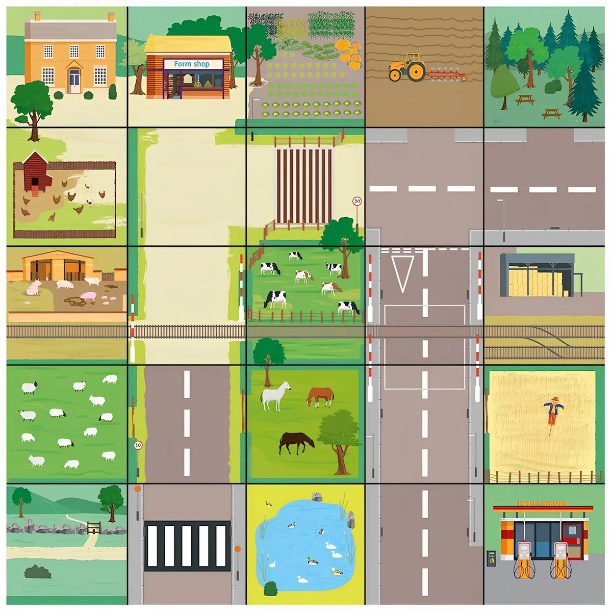 General Manufacturing General Manufacturing Bee-Bot Countryside Mat 708-IT10144 — product photo