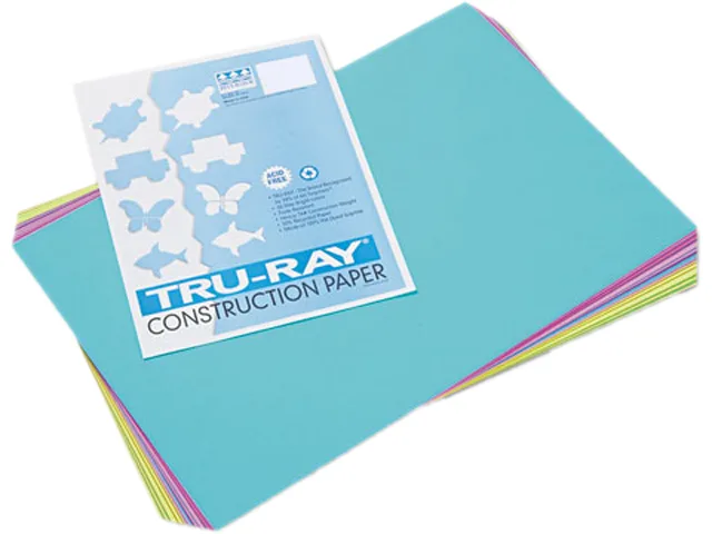 Pacon Pacon 102941 construction paper 76 lb 12 x 18 bright assortment 50 sheets — product photo