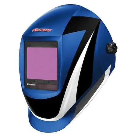 Westward Westward 44R226 auto-darkening welding helmet shade 6-9/9-13 black blue white — product photo
