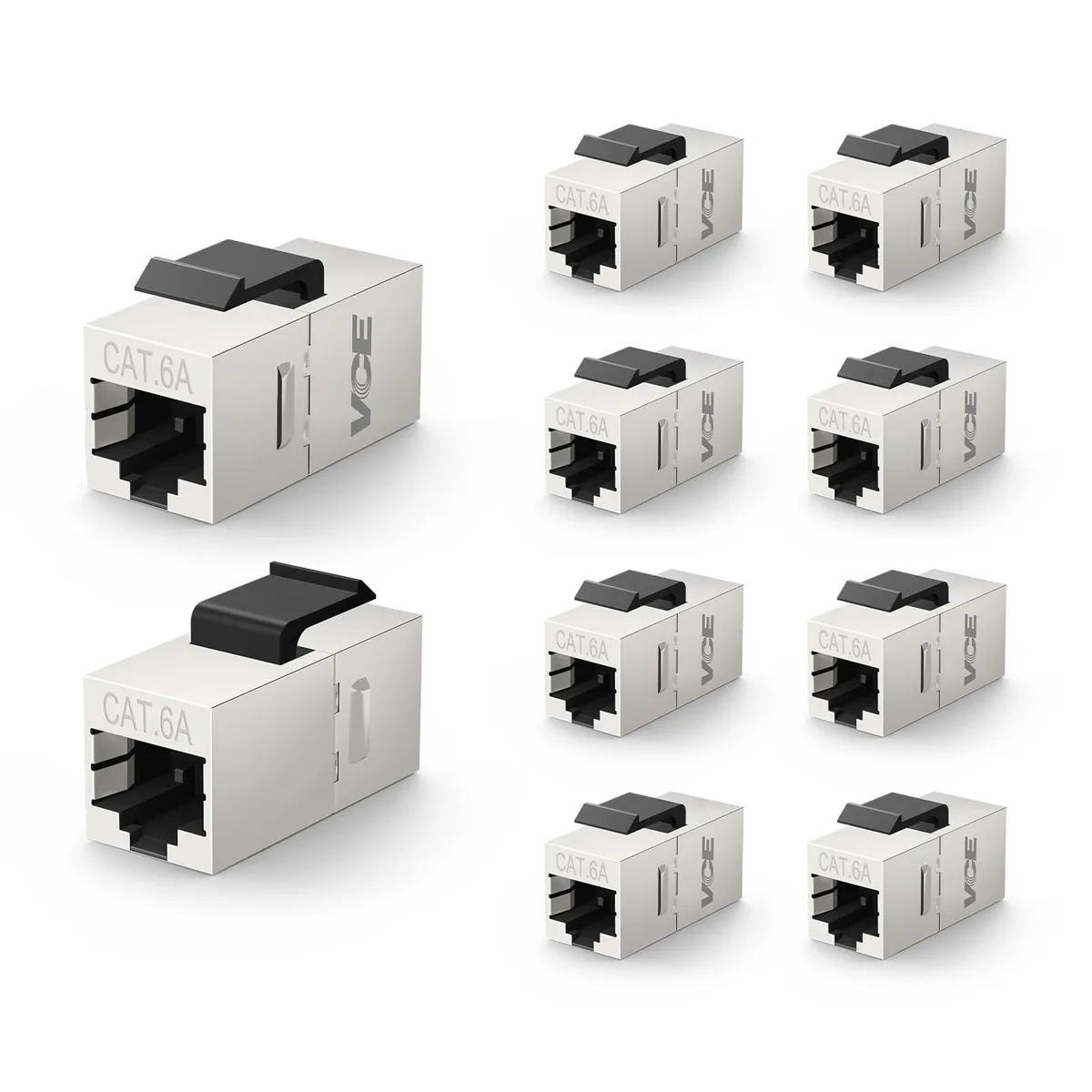  Zebra M228-6A Shielded CAT6A RJ45 Coupler 10 Pack — product photo